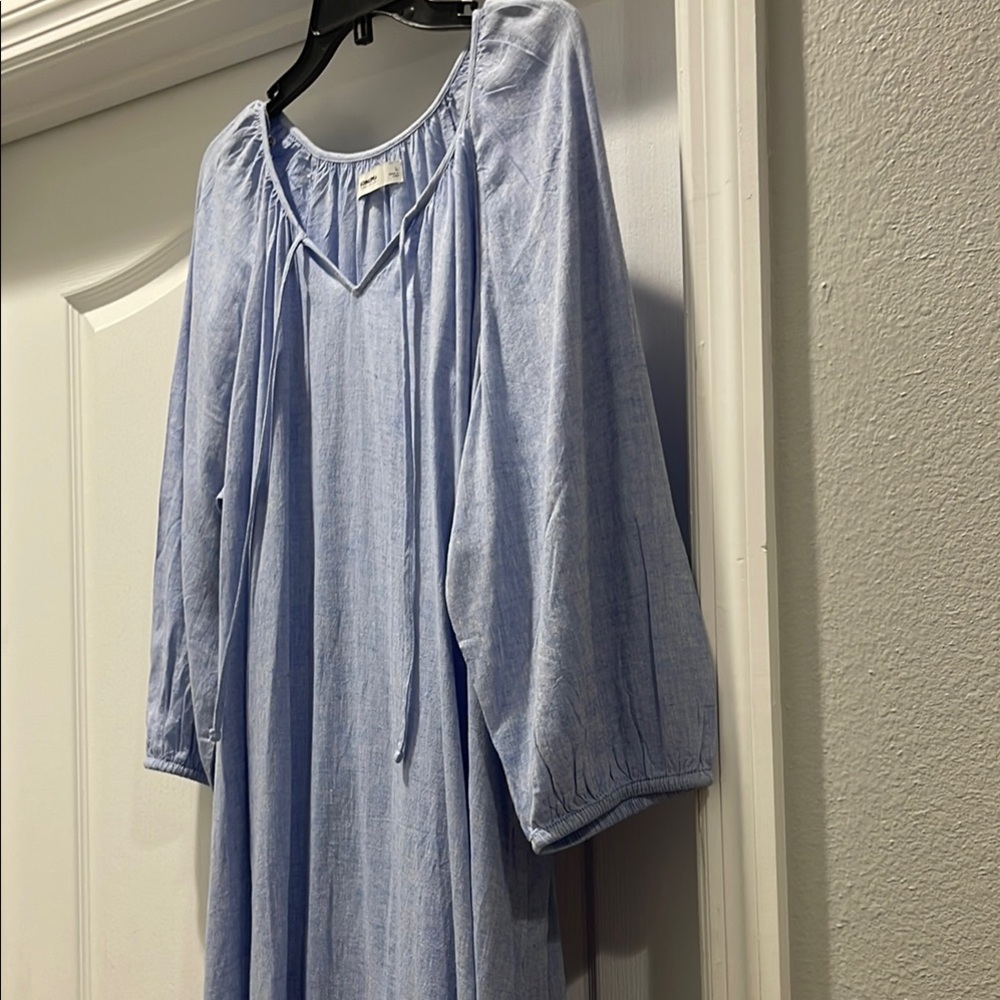Sonoma Light Blue Long Sleeve Dress